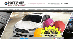 Desktop Screenshot of professionalautosalesin.com